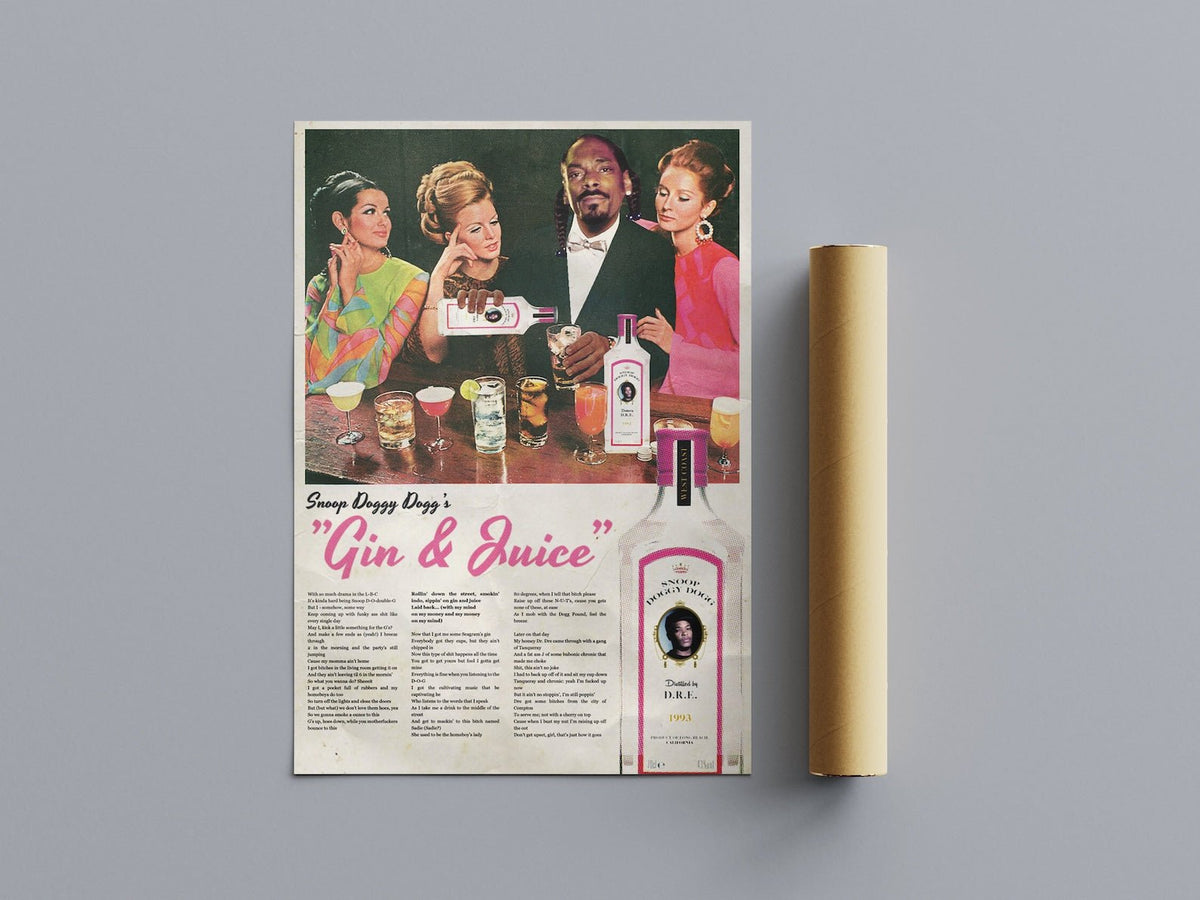 Snoop Dogg 'Gin And Juice Advertising' Poster – 808's