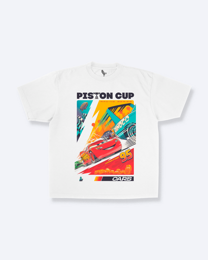 Cars Piston Cup graphic tee in white – 808's
