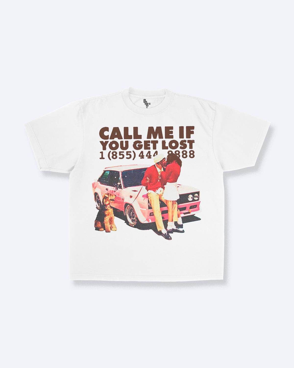 Call Me If You Get Lost graphic tee in white – 808's