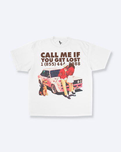 Call Me If You Get Lost graphic tee in white – 808's