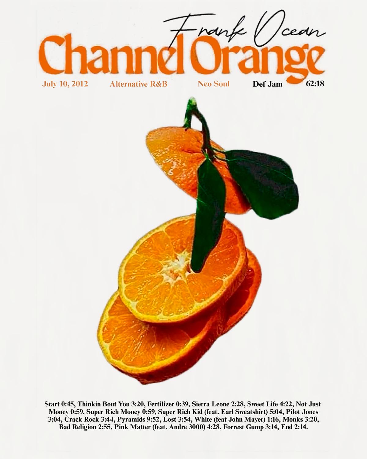 Channel Orange Inspired Tee