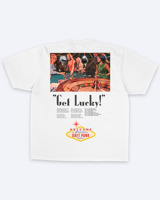 Daft Punk Casino - Get Lucky! - Vintage Advertising Style Tee