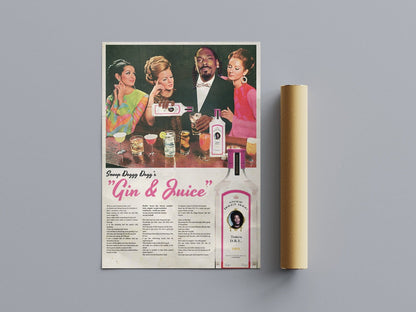 Snoop Dogg 'Gin And Juice Advertising' Poster – 808's