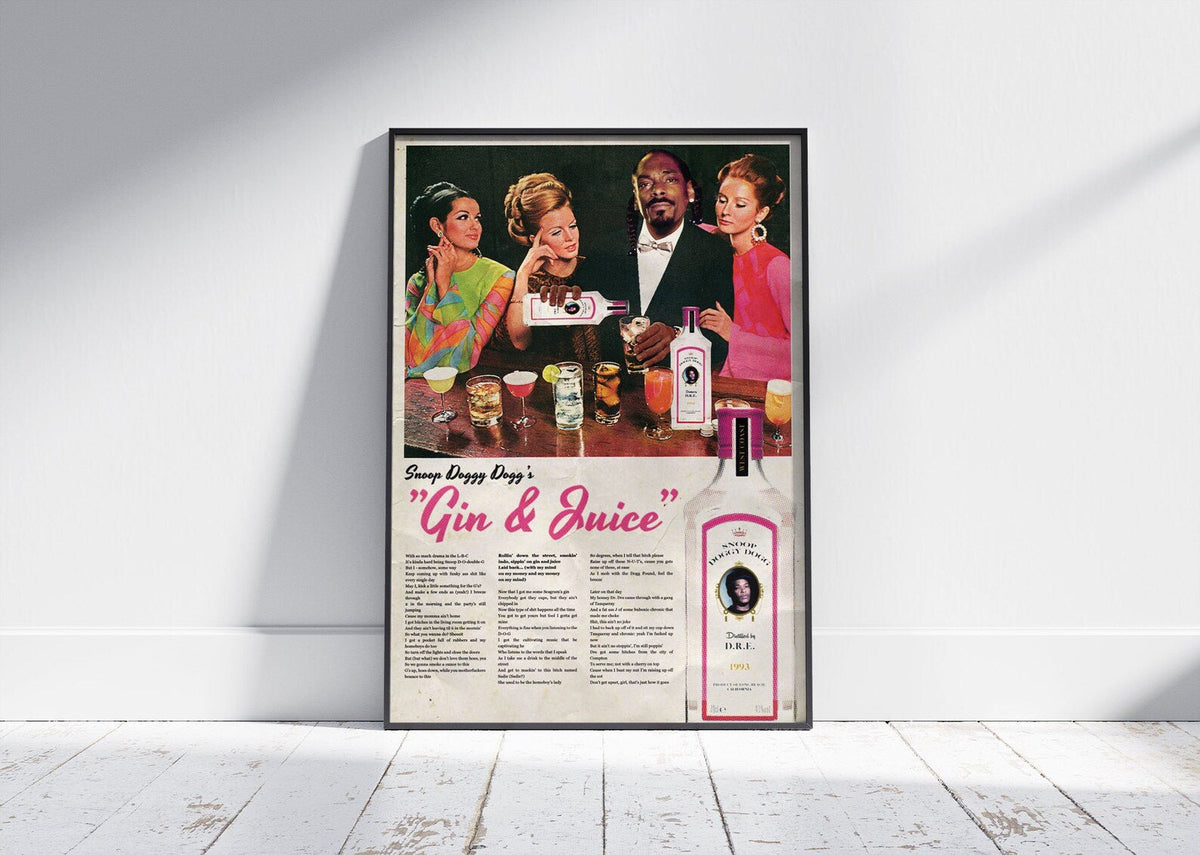 Snoop Dogg 'Gin And Juice Advertising' Poster – 808's