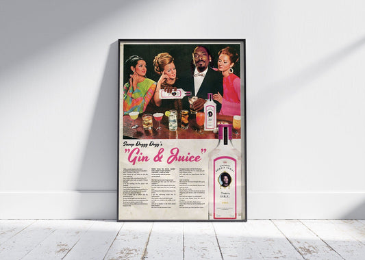 Snoop Dogg 'Gin And Juice Advertising' Poster – 808's
