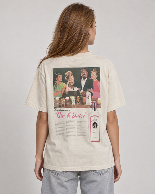 Gin & Juice Tee on model - back – 808's [Sand]