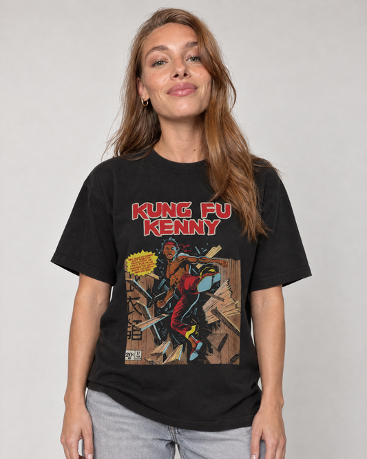 Kung Fu Kenny Tee on model - front – 808's [Front]
