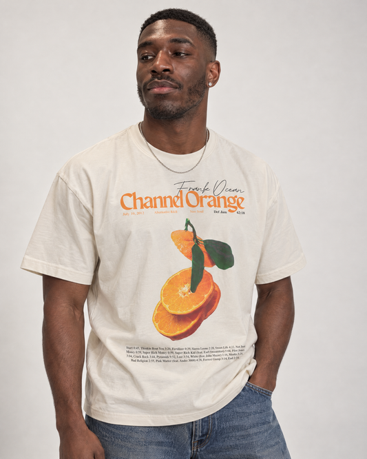 Channel Orange Inspired Tee on model - front – 808's [Sand]