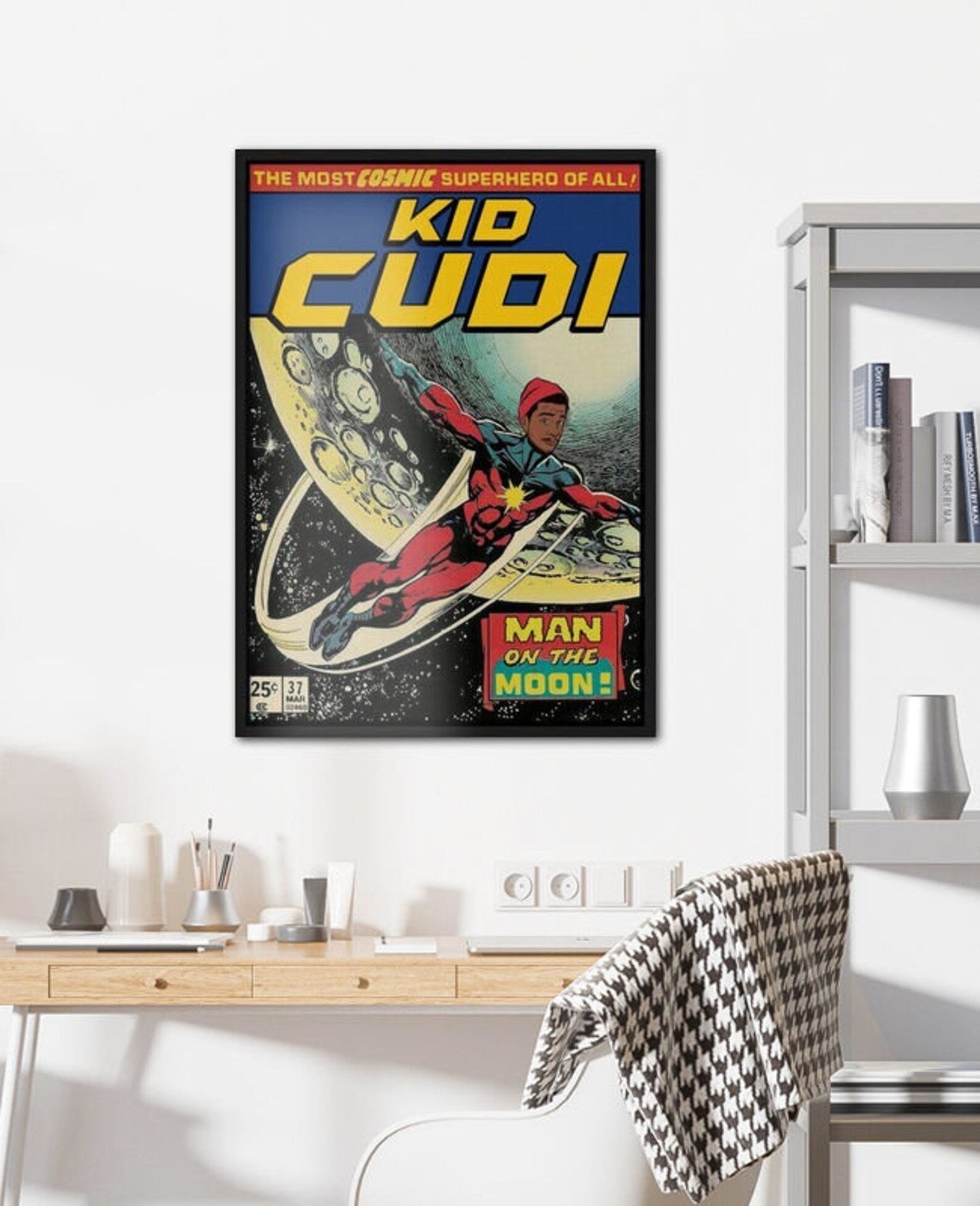 MAN ON THE MOON SUPERHERO COMIC POSTER - 808's